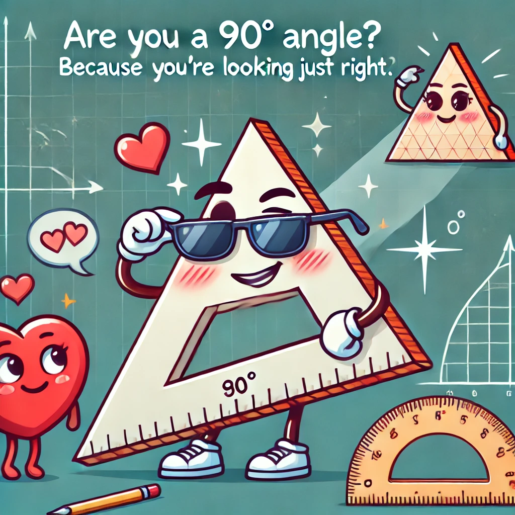 Are you a 90° angle Because youre looking just right. Math Valentines Puns