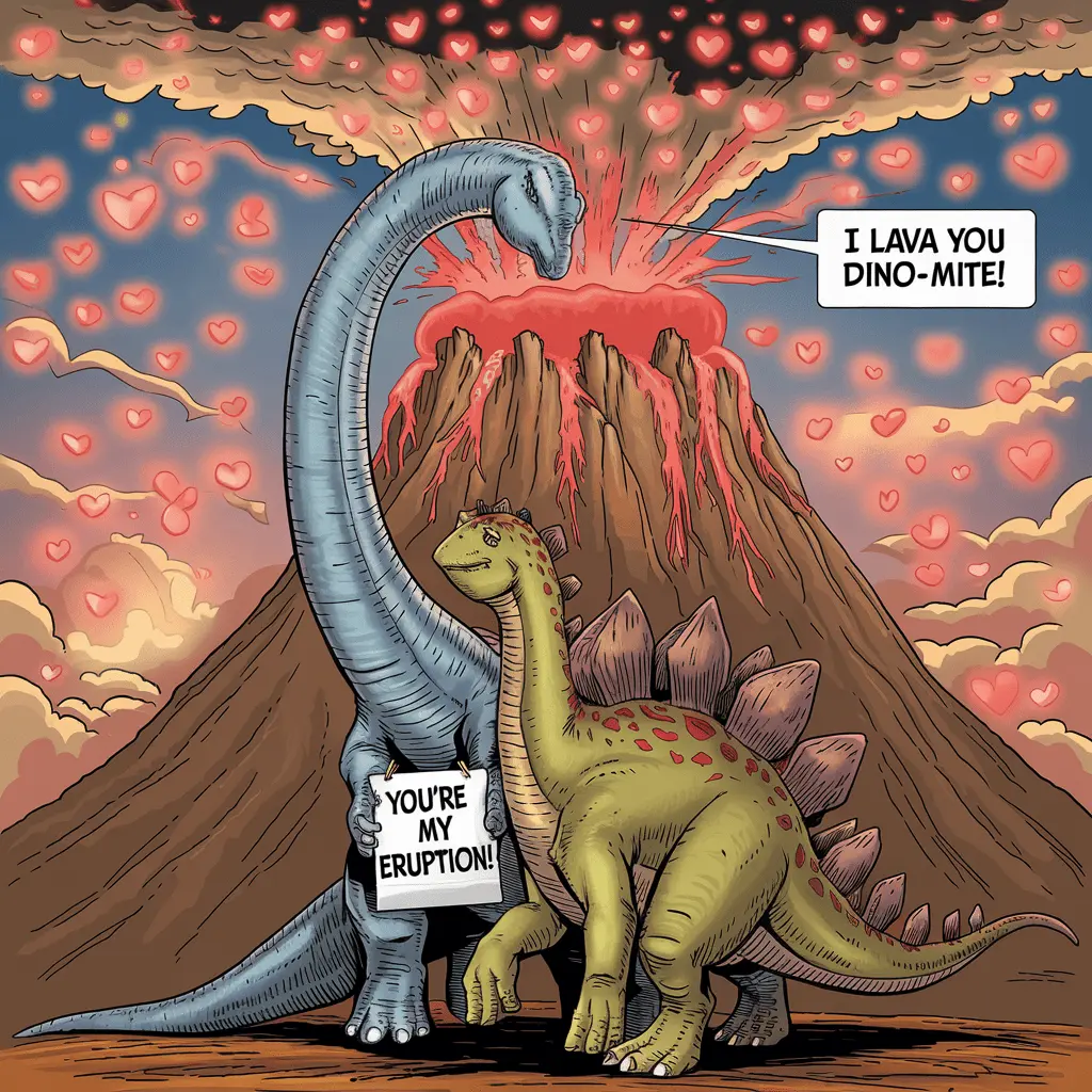 I lava you dino mite Dino Love Puns