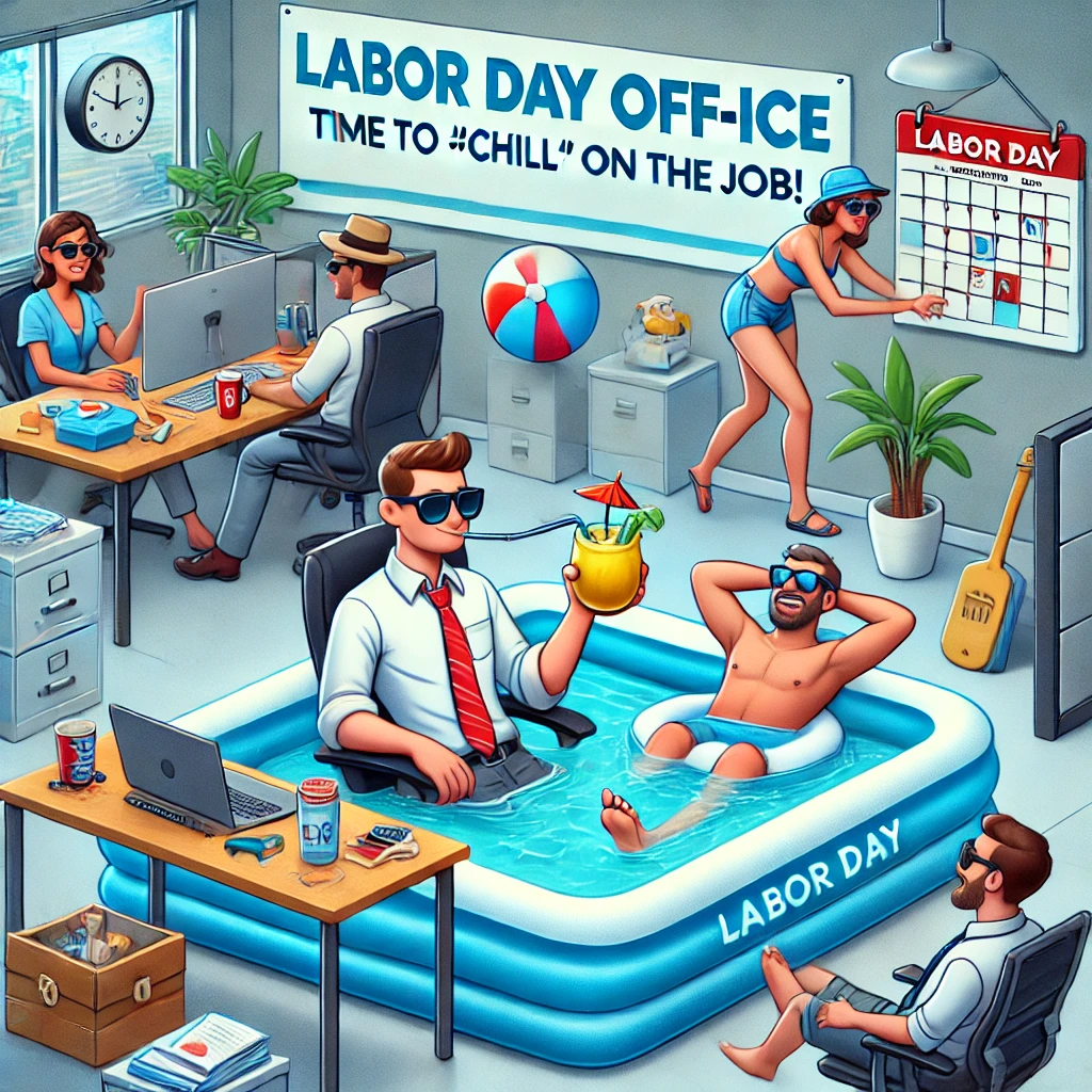 Labor Day Off ice Time to chill on the job Labor day Puns