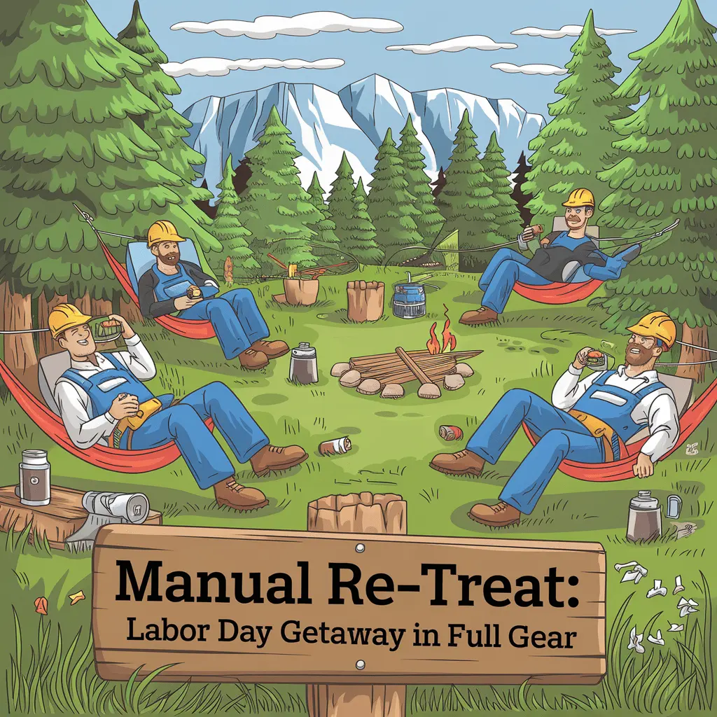 Manual Re treat Labor Day getaway in full gear Labor day Puns