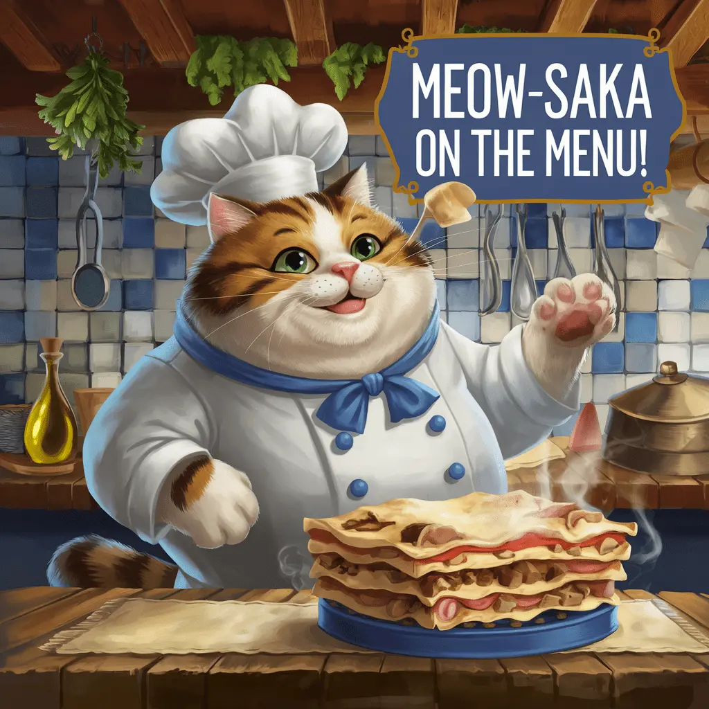 Meow saka on the Menu Cat food Puns
