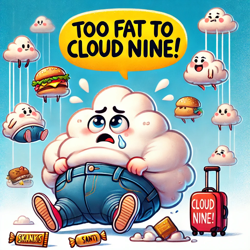 Too fat to cloud nine Fat Puns