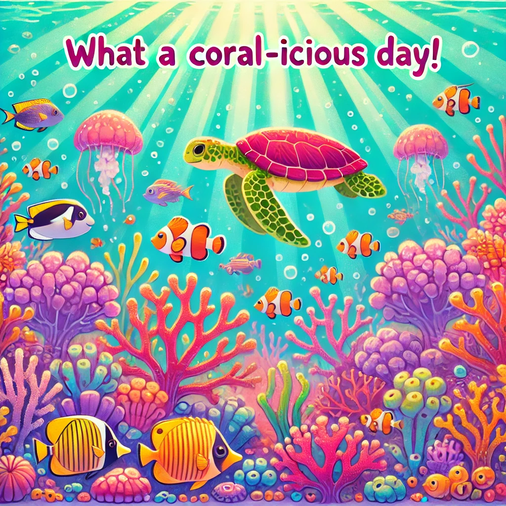 What a coral icious day Coral Puns