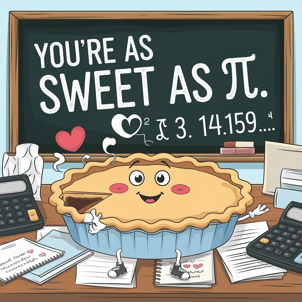 Youre as sweet as π Math Valentines Puns