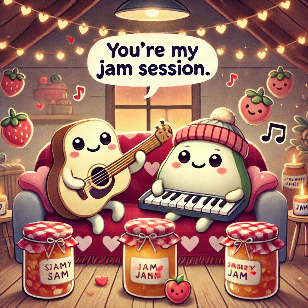 Youre my jam session. Music Valentines Puns