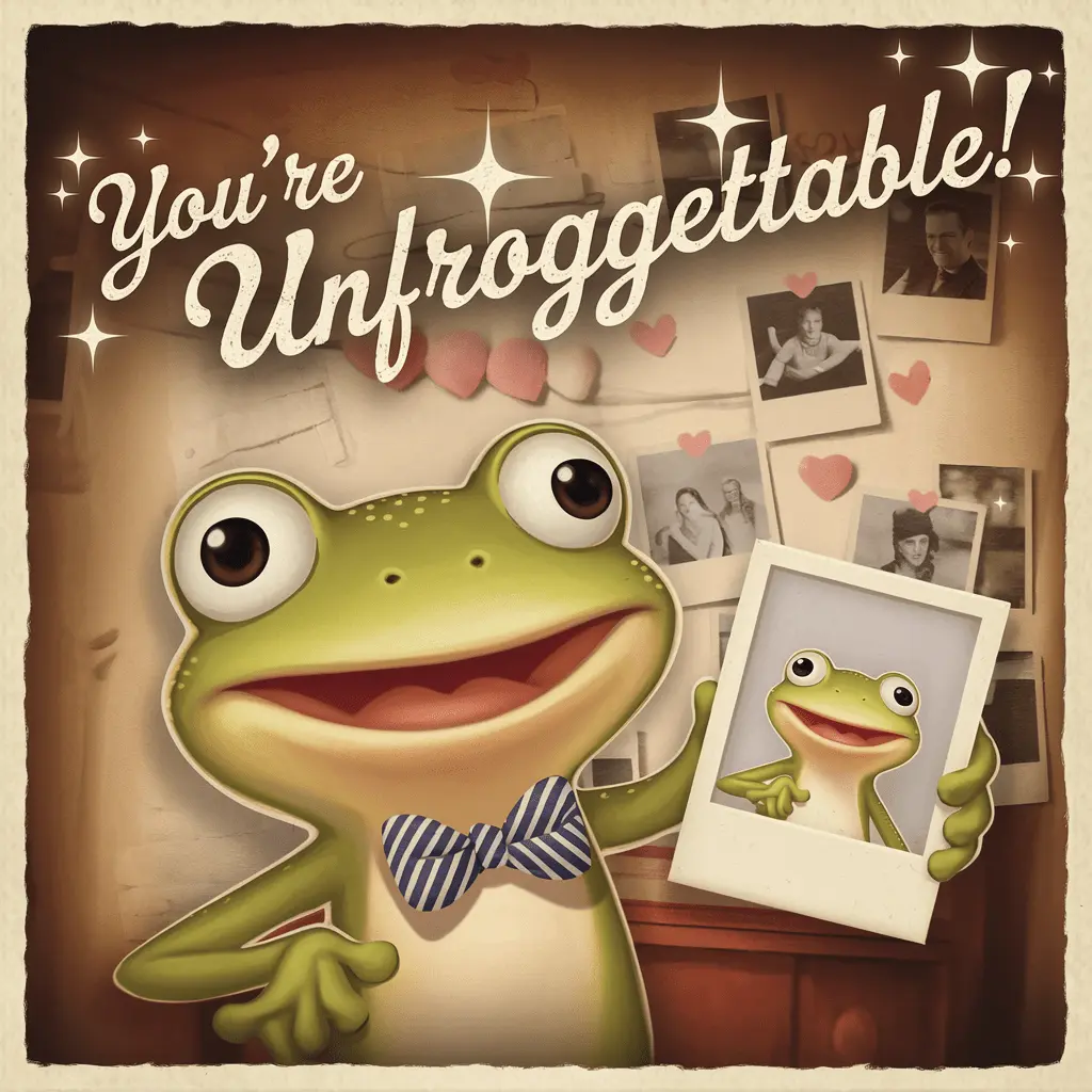 Youre unfroggettable Frog Valentine Puns