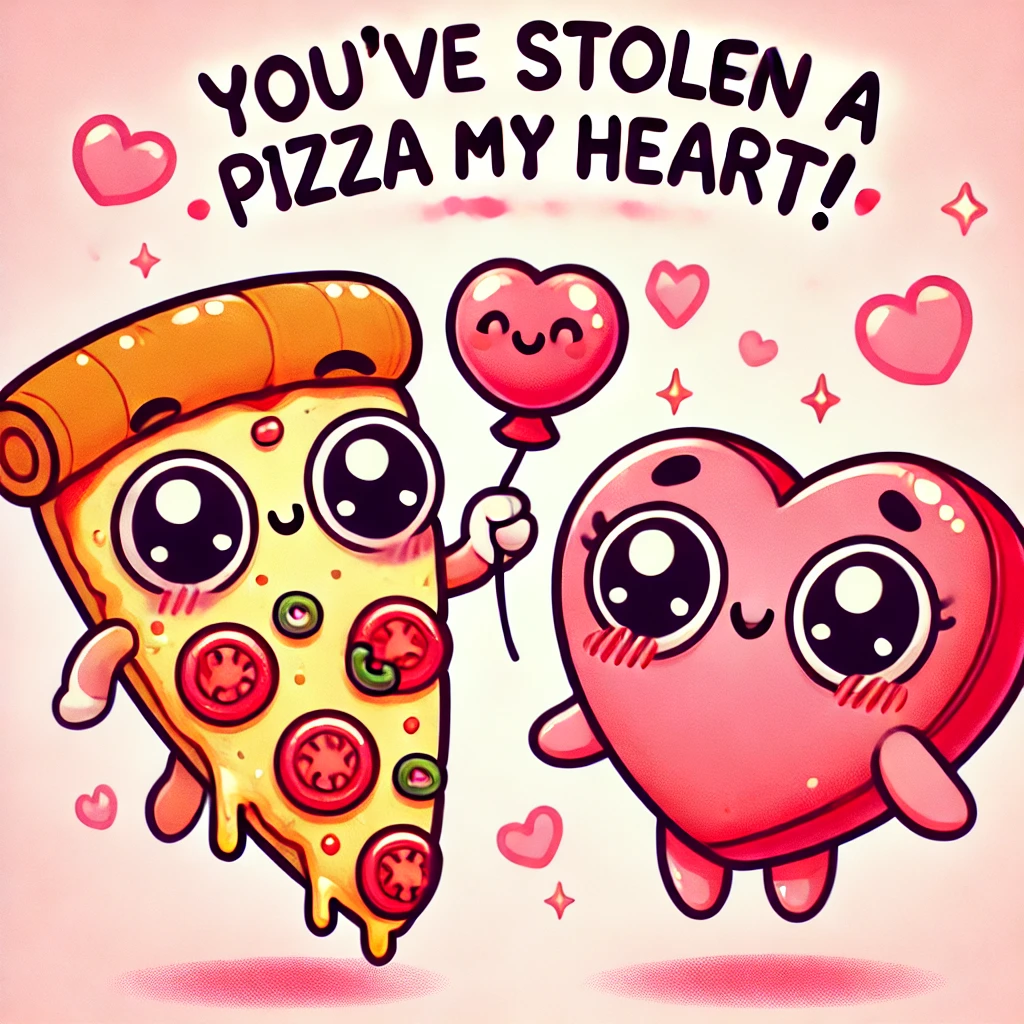 Youve stolen a pizza my heart Pizza Love Puns