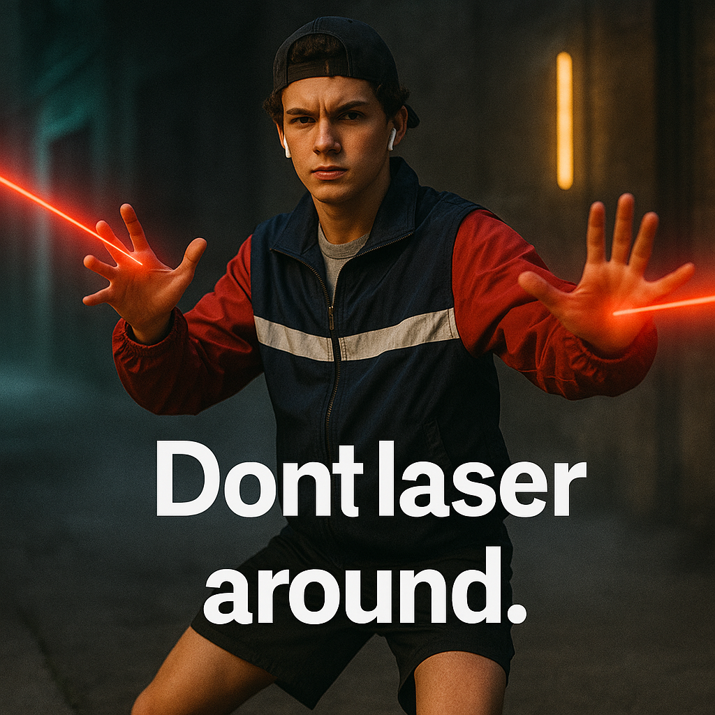 Dont laser around. Laser Puns