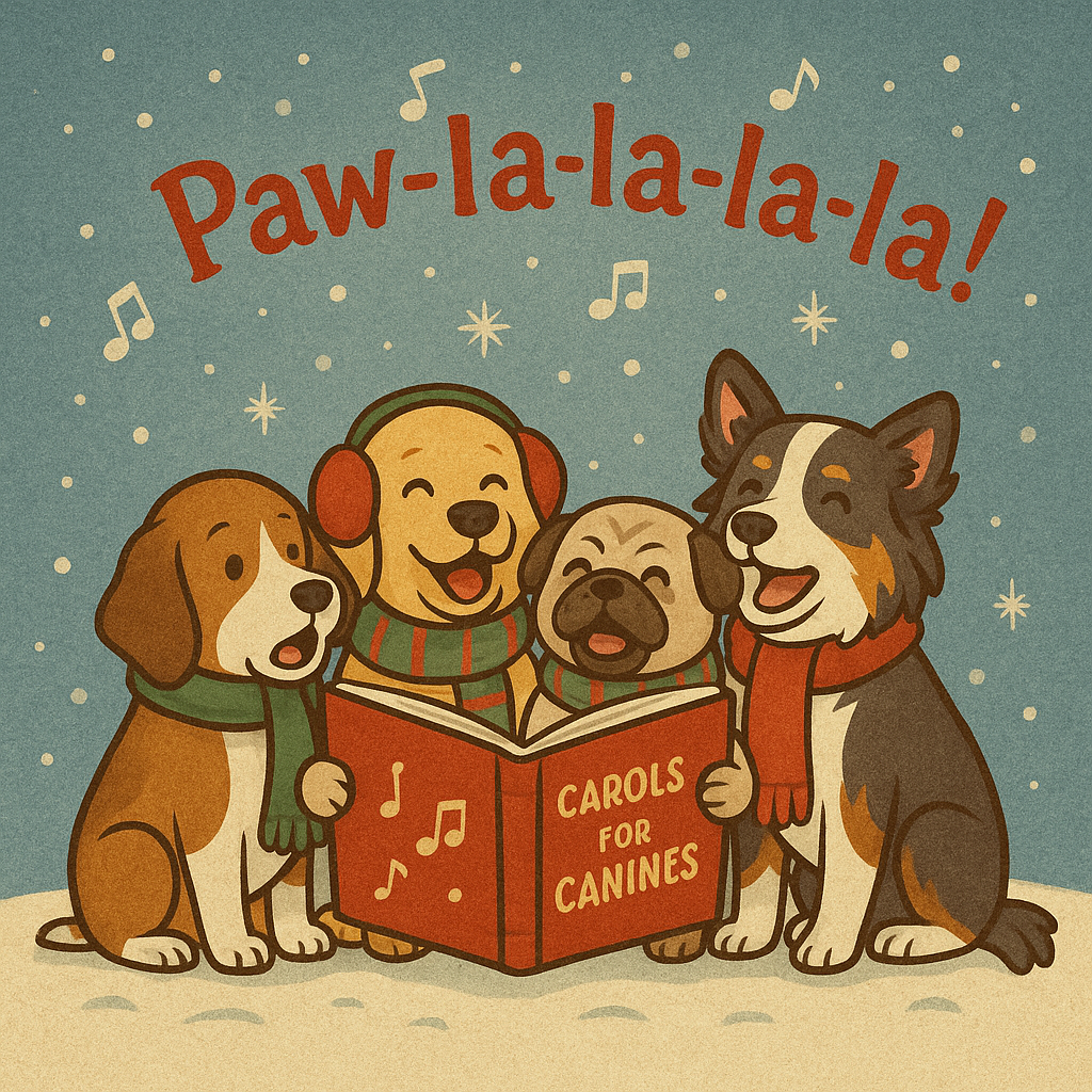 Paw la la la la Dog christmas Puns 1 1