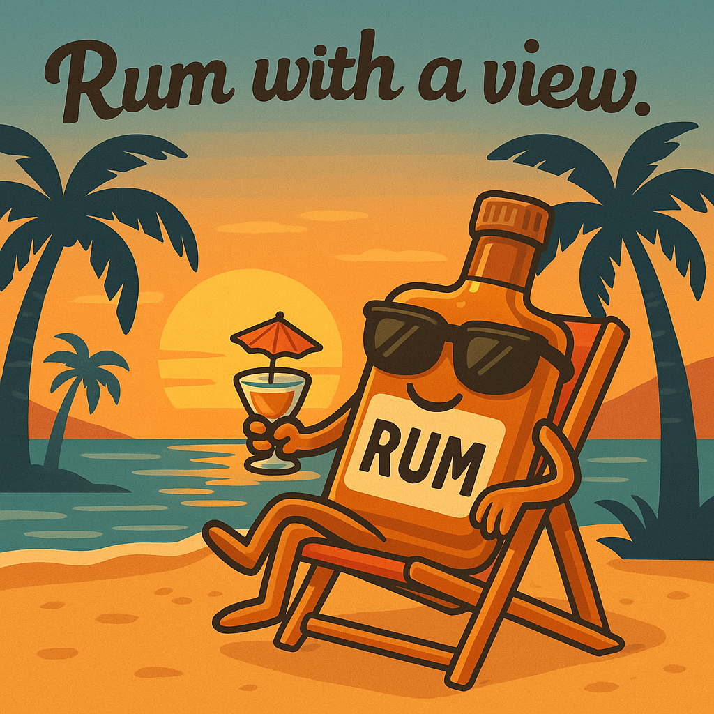 Rum with a view. Rum Puns