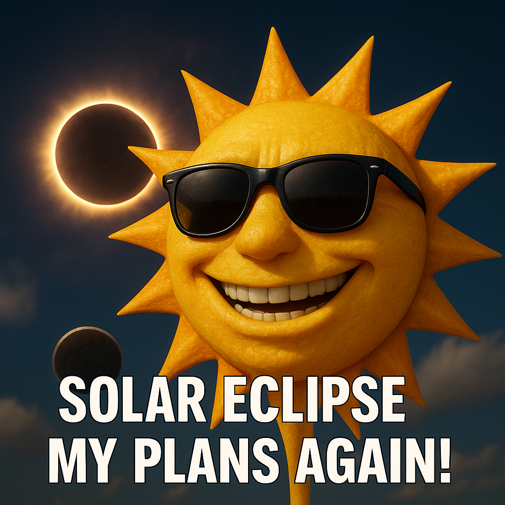 Solar Eclipse My Plans Again Solar Puns