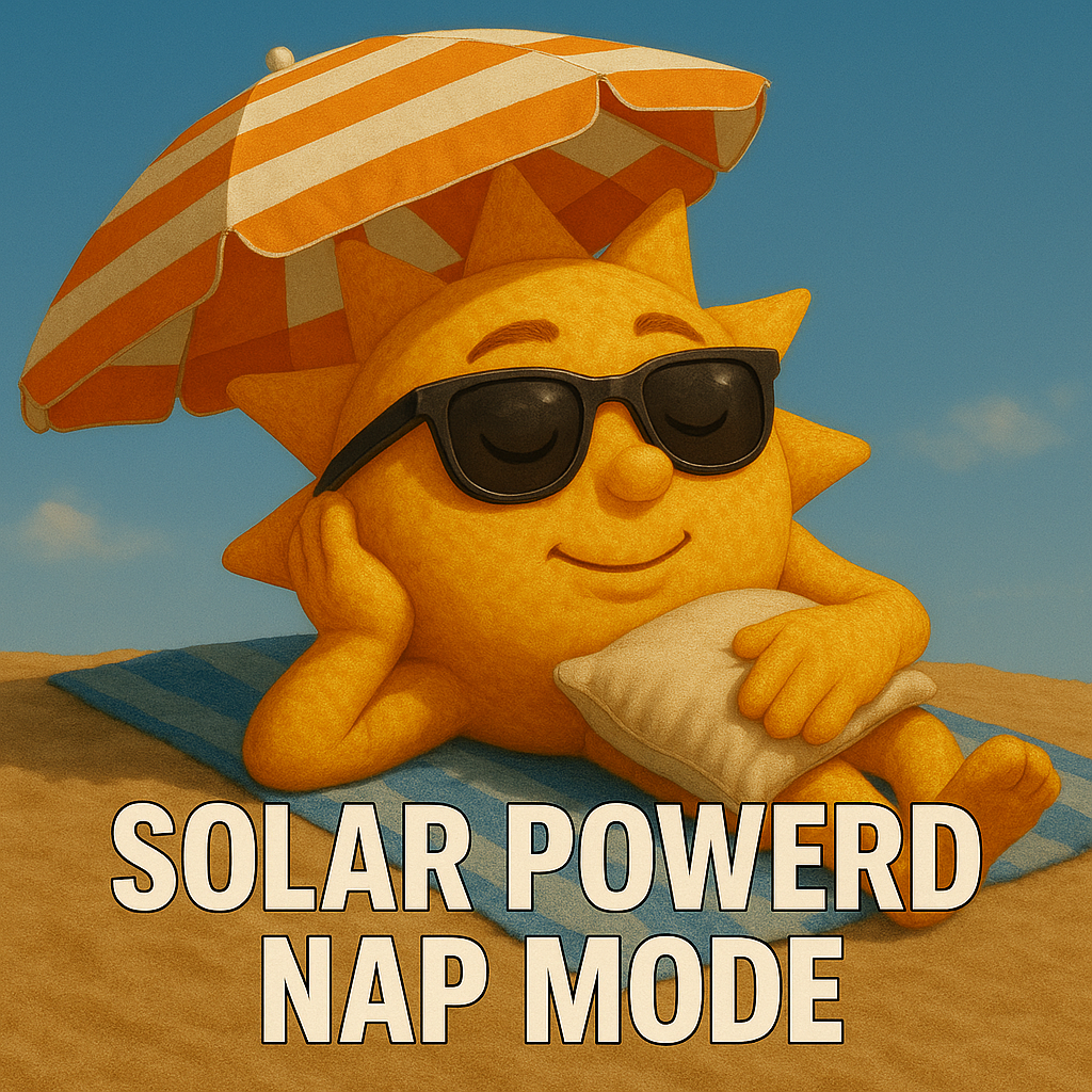 Solar Powered Nap Mode Solar Puns