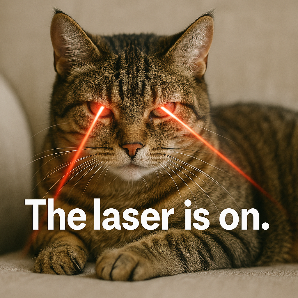 The laser is on Laser Puns