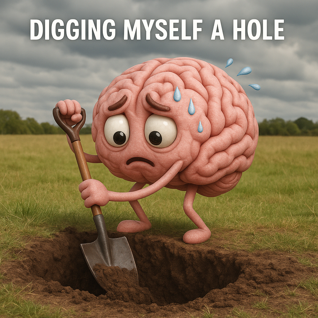 Digging myself a hole Digging Puns