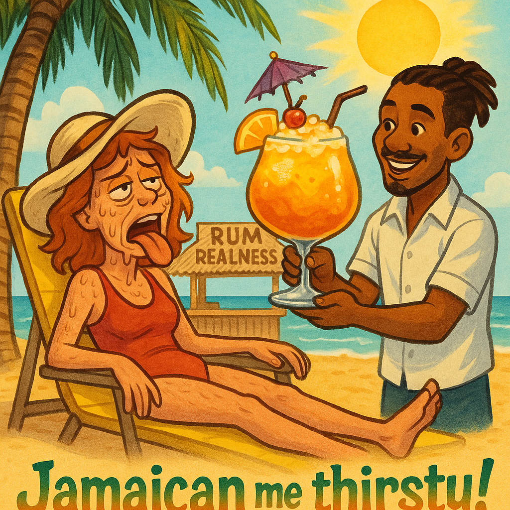 Jamaican me thirsty Jamaica Puns