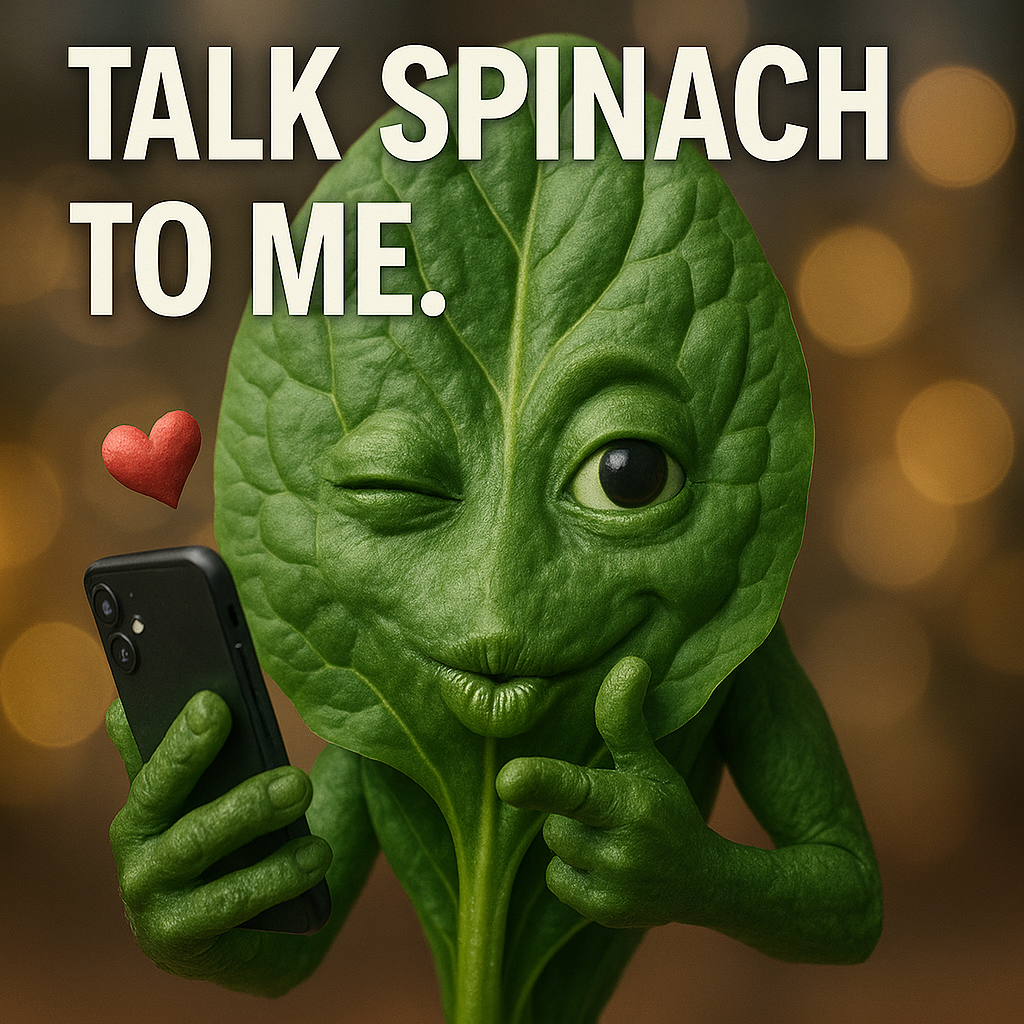 Talk Spinach to Me. Spinach Puns