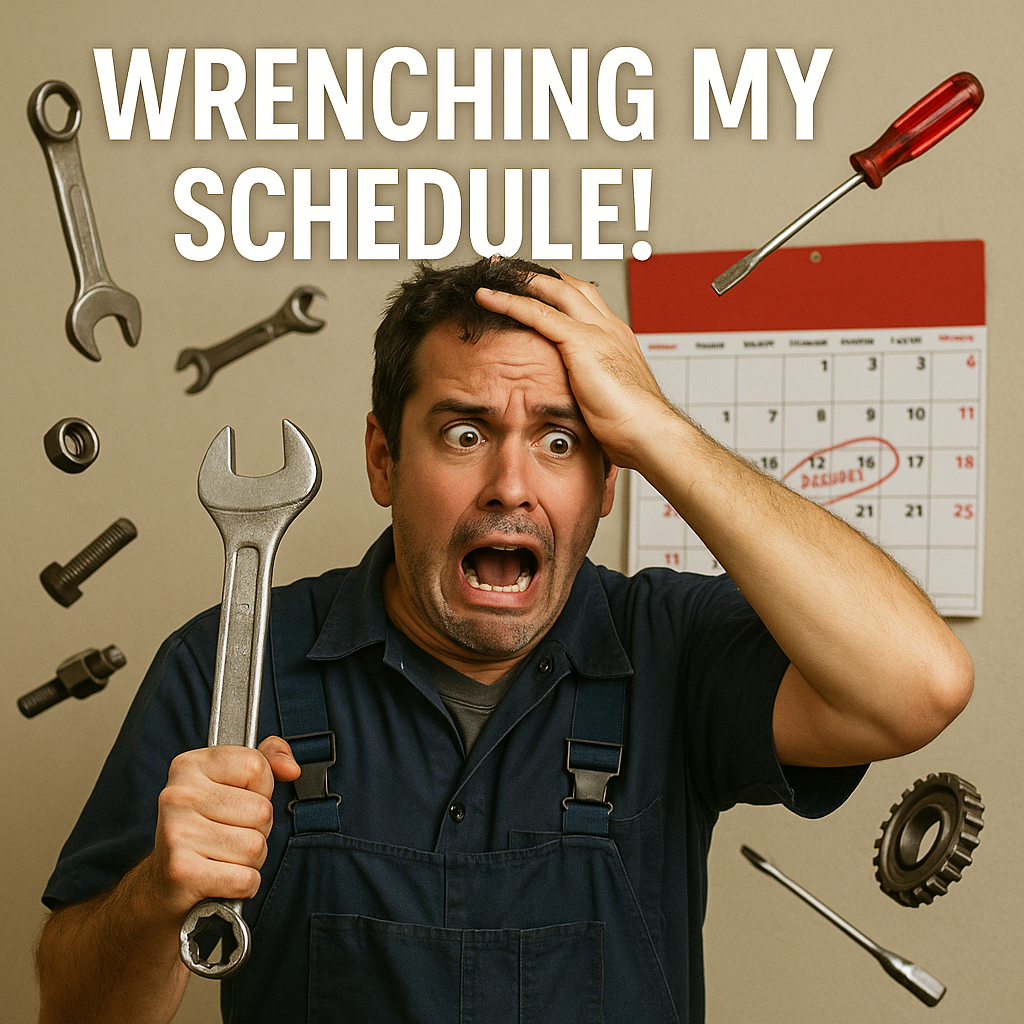 Wrenching My Schedule Mechanic Puns