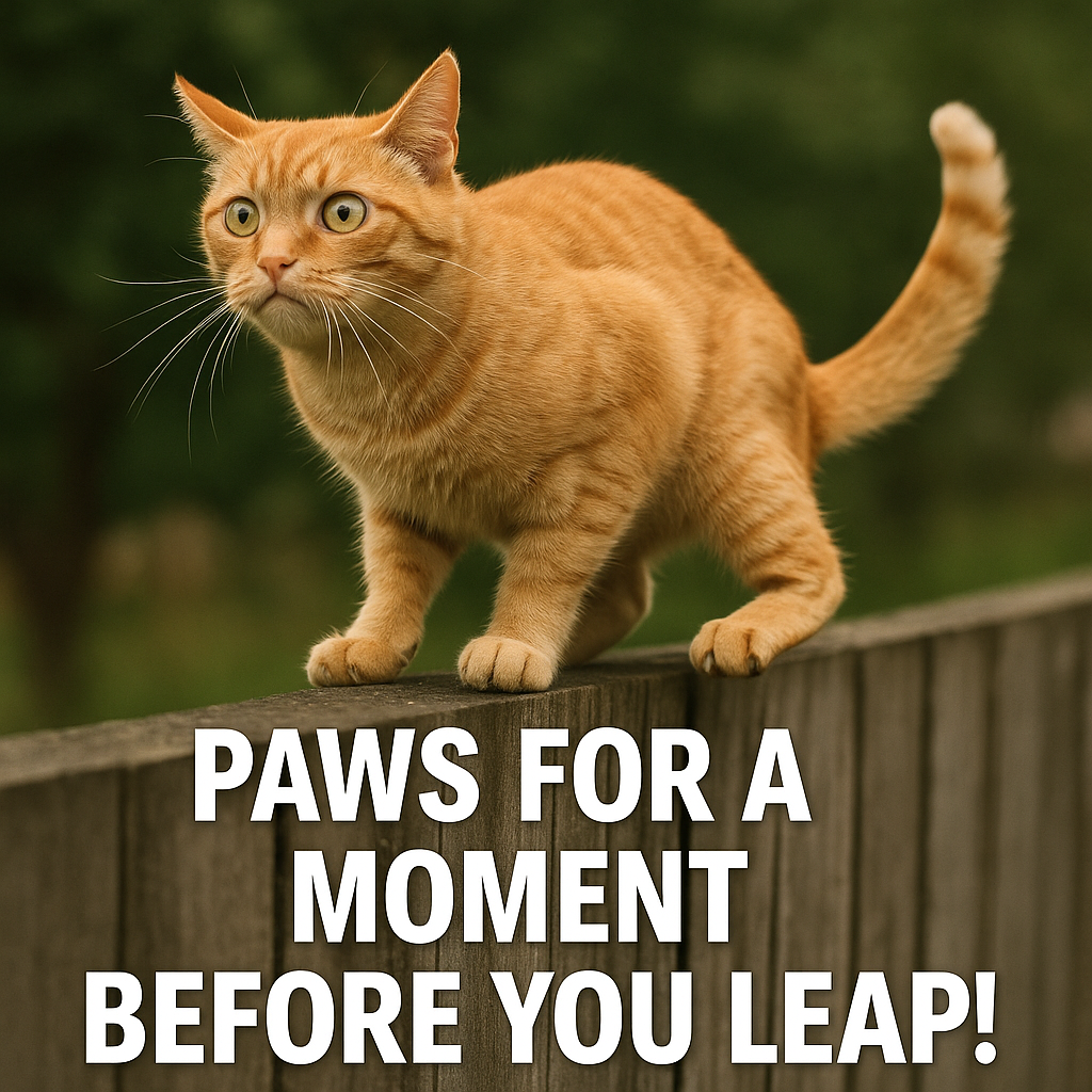 Paws for a moment before you leap Paws Puns Paws Puns
