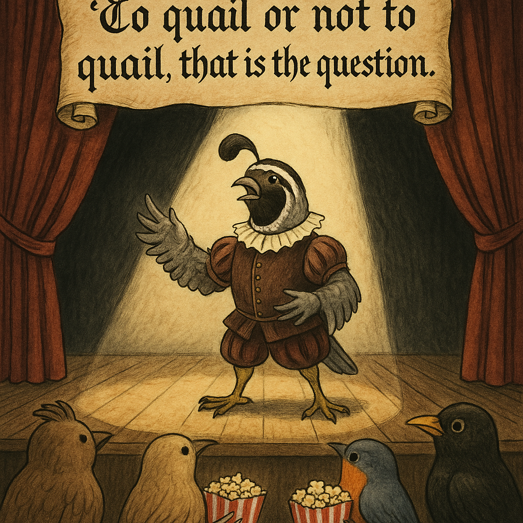 To quail or not to quail that is the question Quail Puns