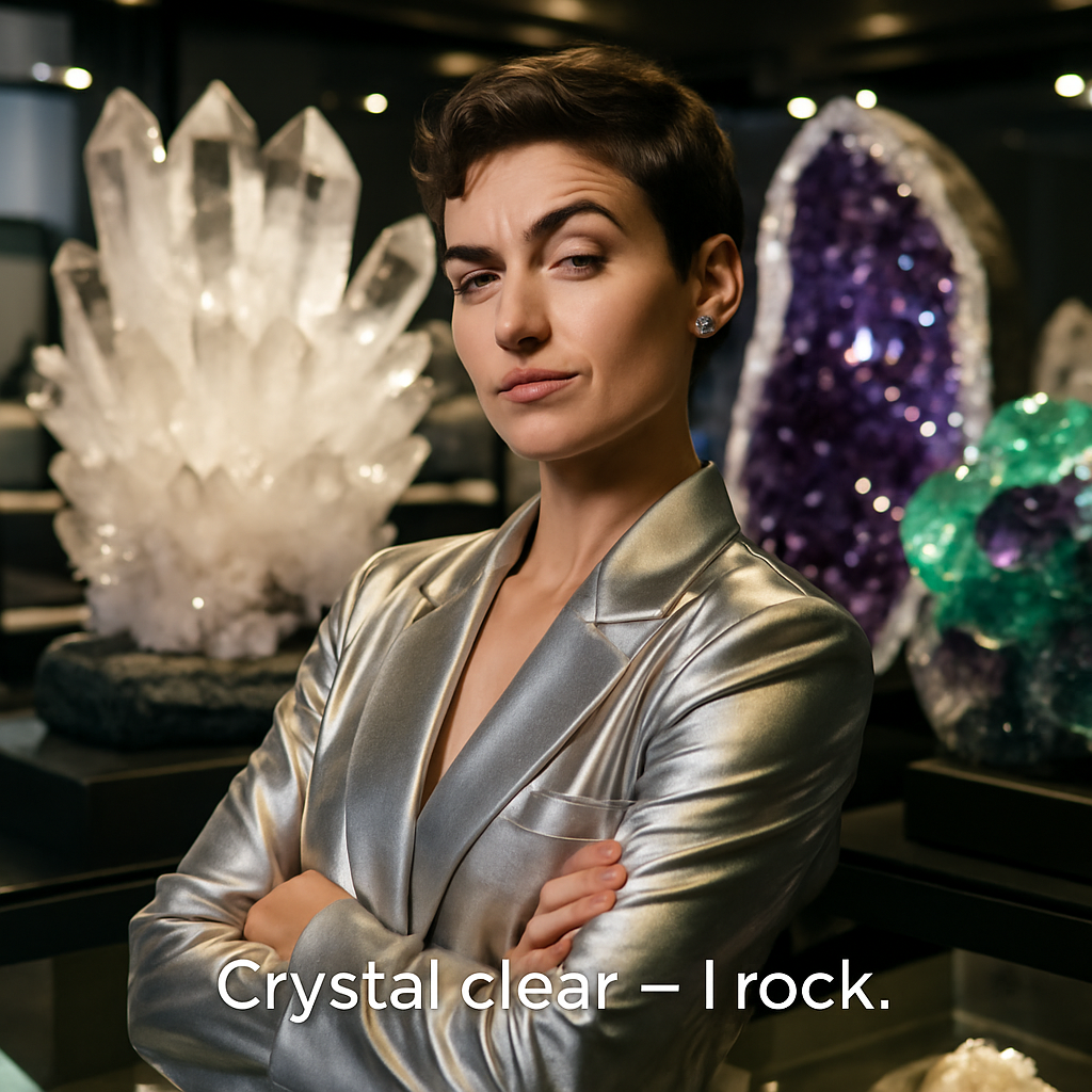 Crystal clear — I rock. mineral Puns