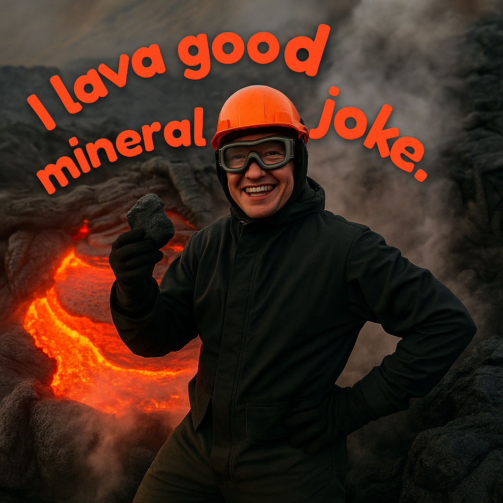 I lava good mineral joke. mineral Puns