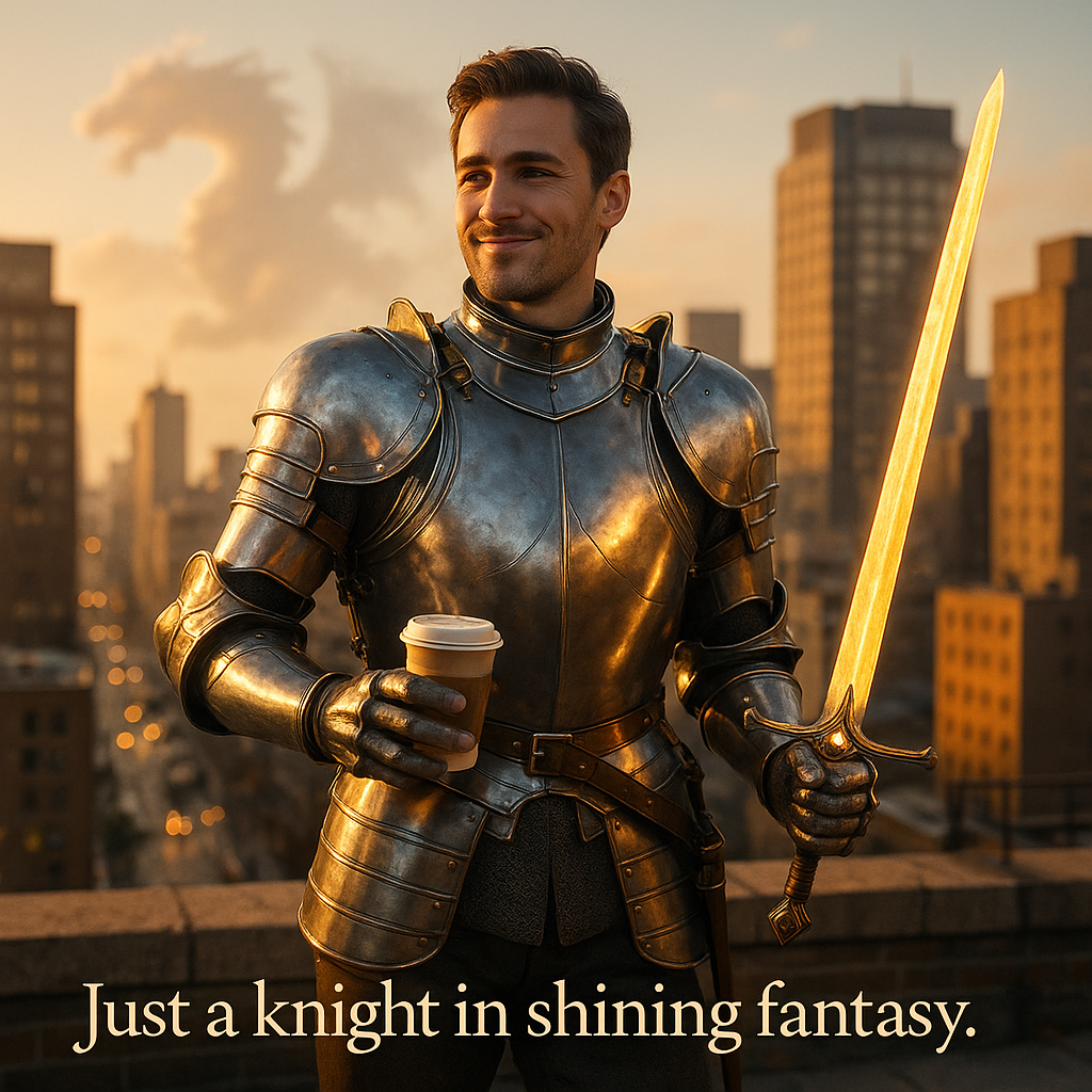 Just a knight in shining fantasy. Fantasy Puns