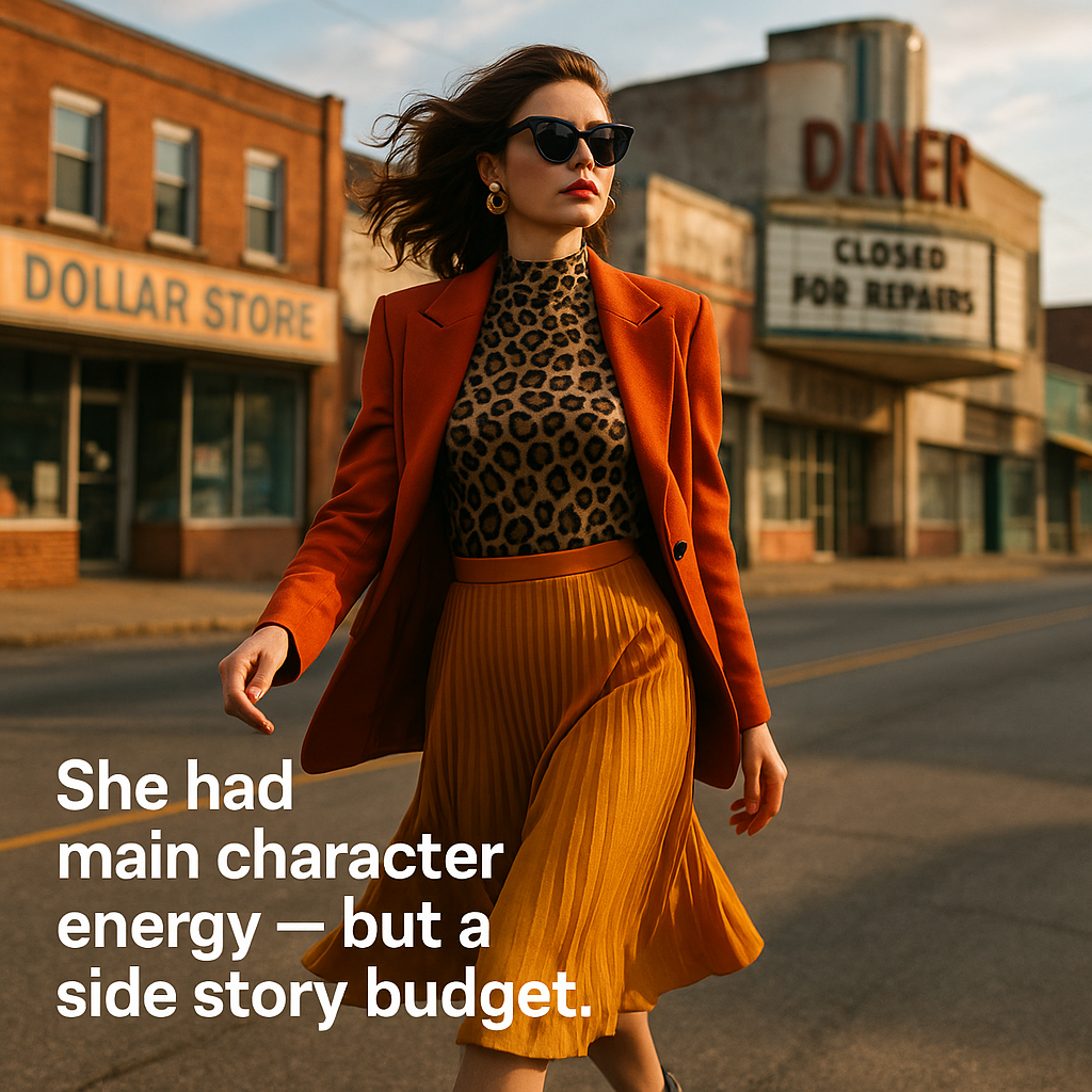 She had main character energy — but a side story budget. Story Puns