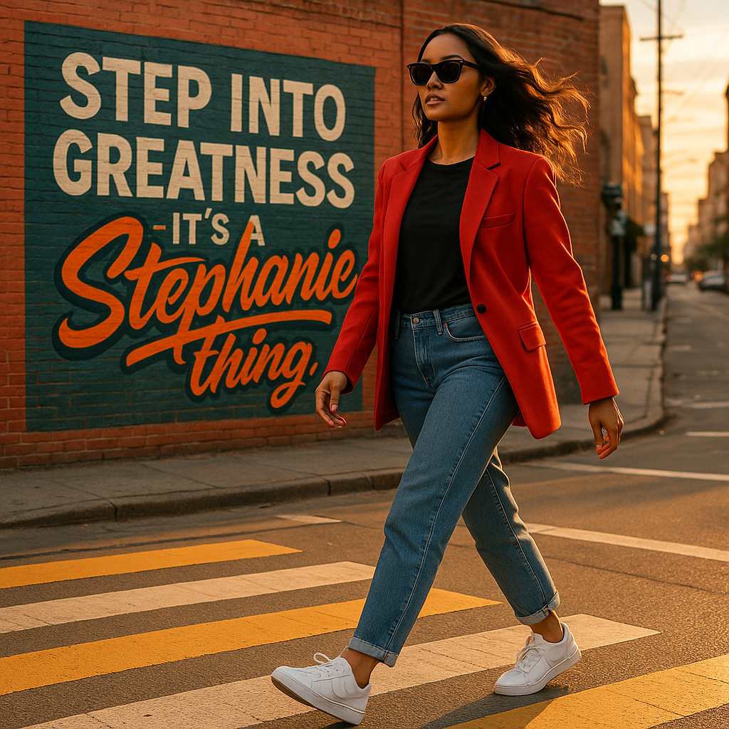 Step into greatness — its a Stephanie thing. Stephanie Puns