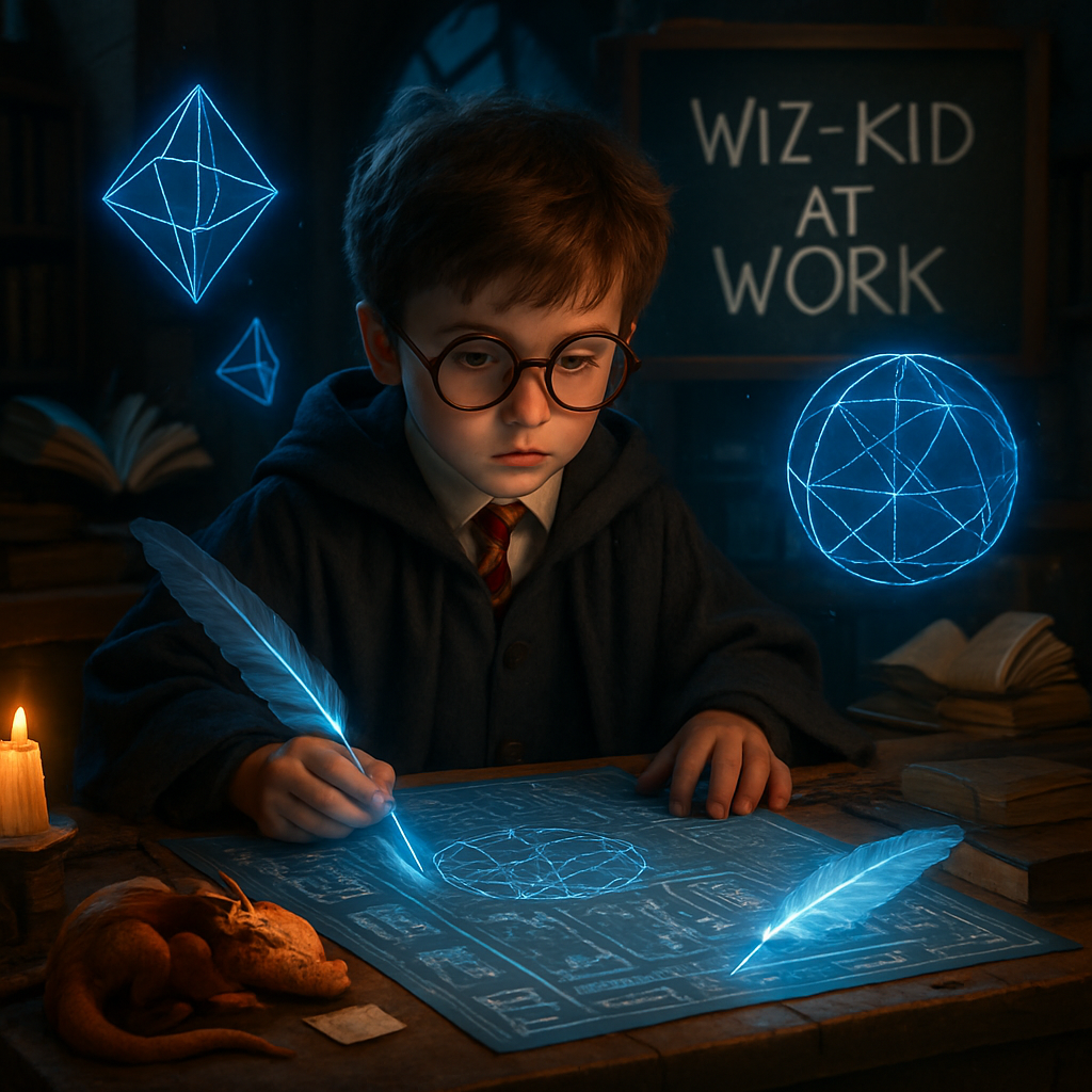 Wiz kid at Work Wizard Puns