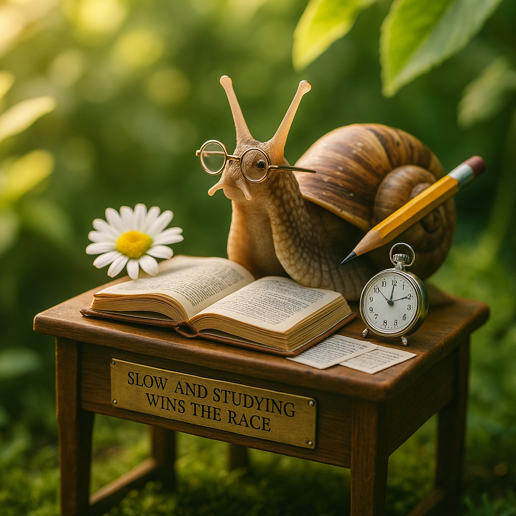 low and Studying Wins the Race Studying Puns