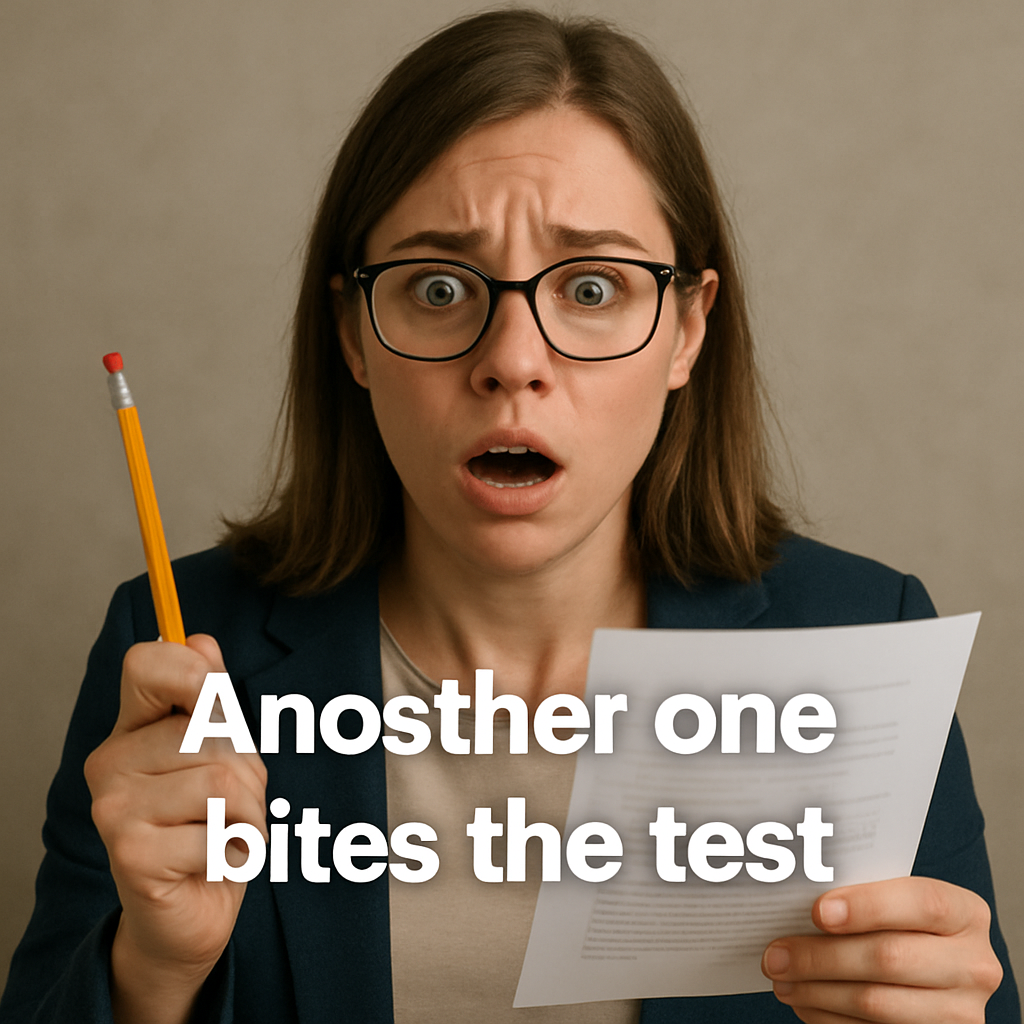 Another one bites the test Test Puns