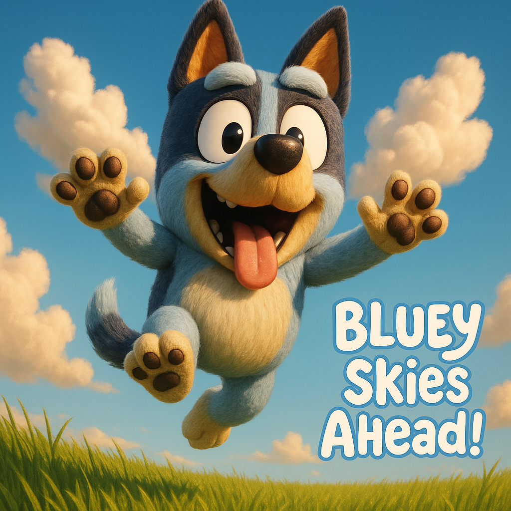 Bluey Skies Ahead Bluey Puns