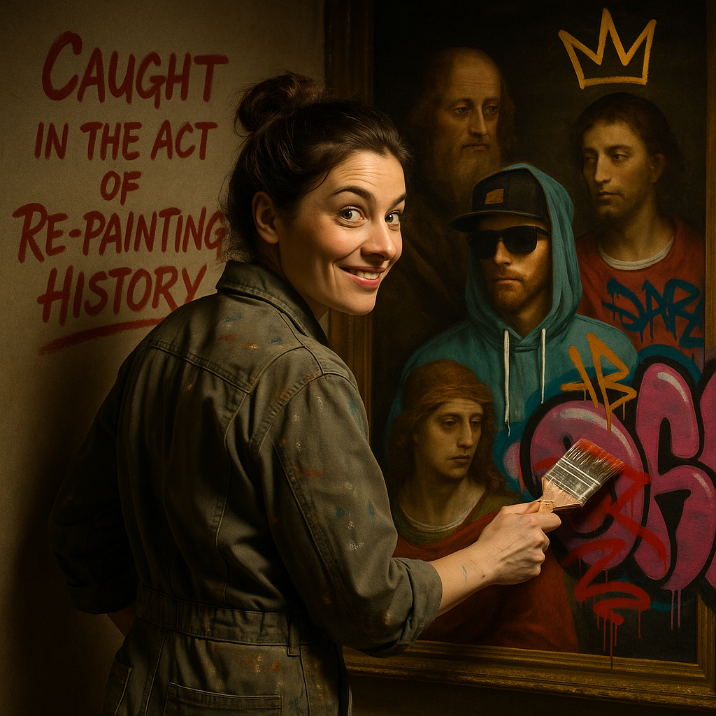 Caught in the Act of Re painting History Painting Puns