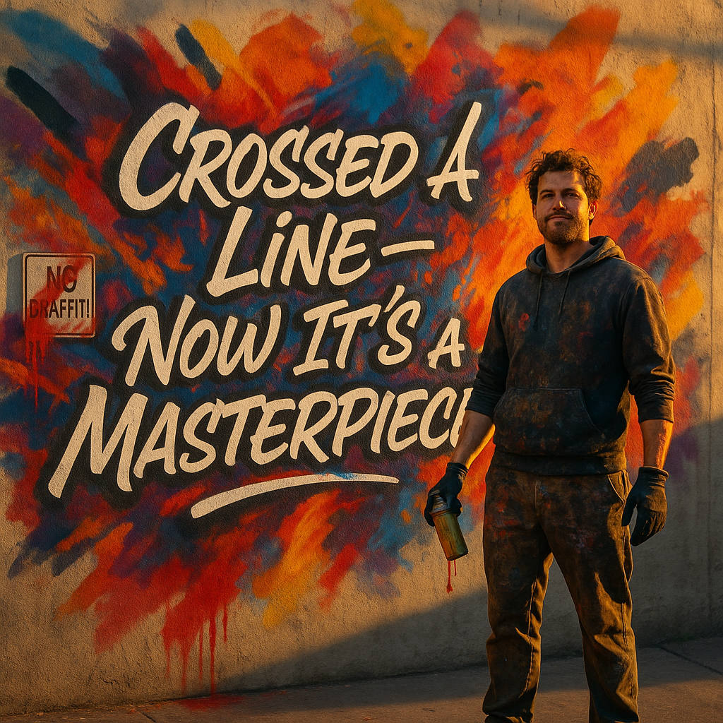Crossed a Line — Now Its a Masterpiece. Line Puns
