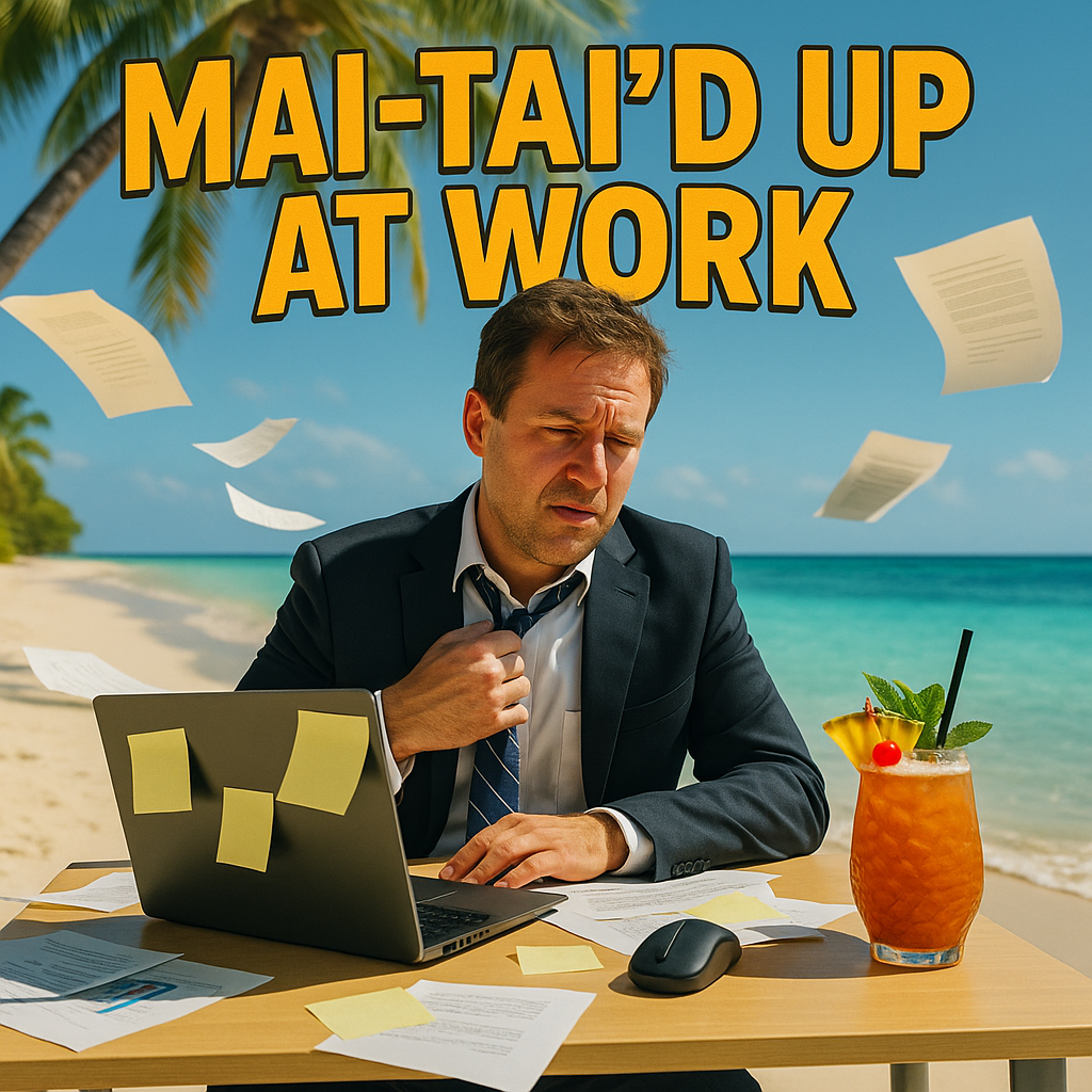 Mai Taid Up at Work Mai tai Puns