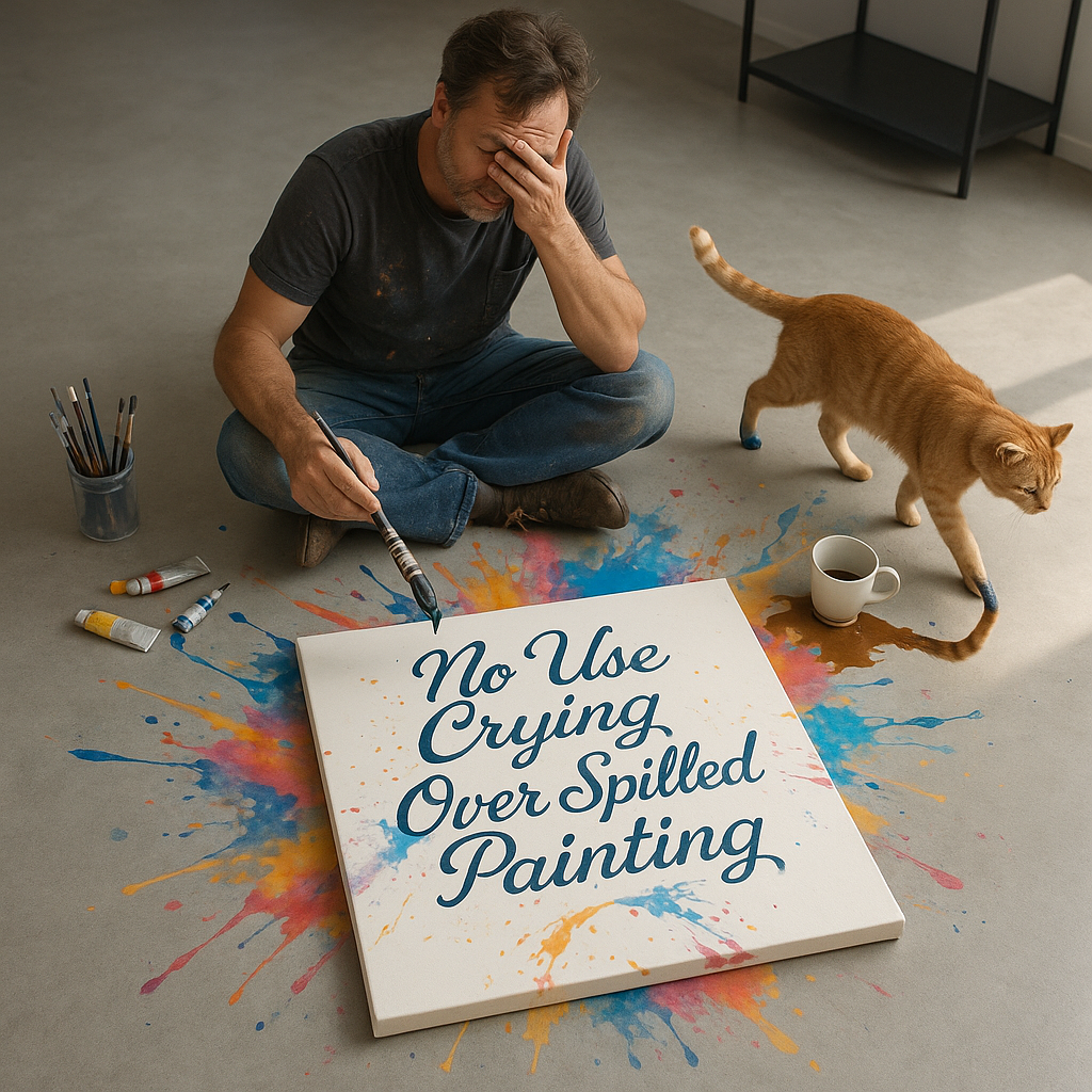 No Use Crying Over Spilled Painting Painting Puns