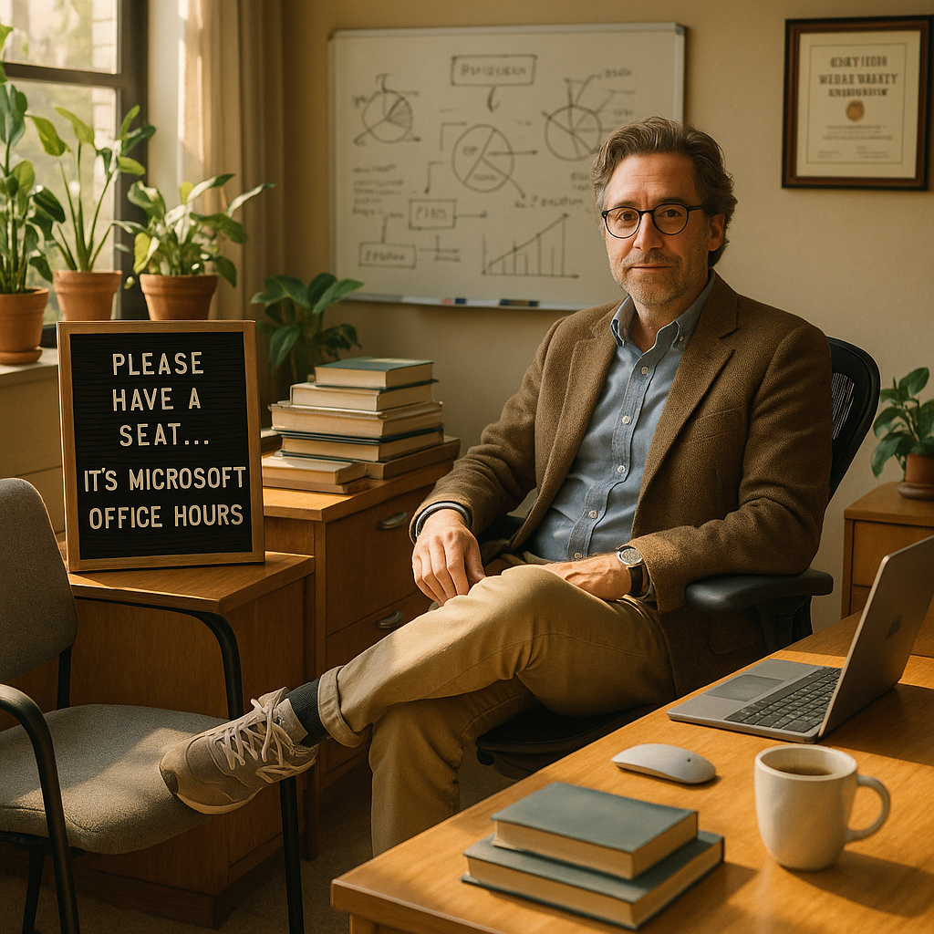 Please Have a Seat. Its Microsoft Office Hours. Microsoft Puns