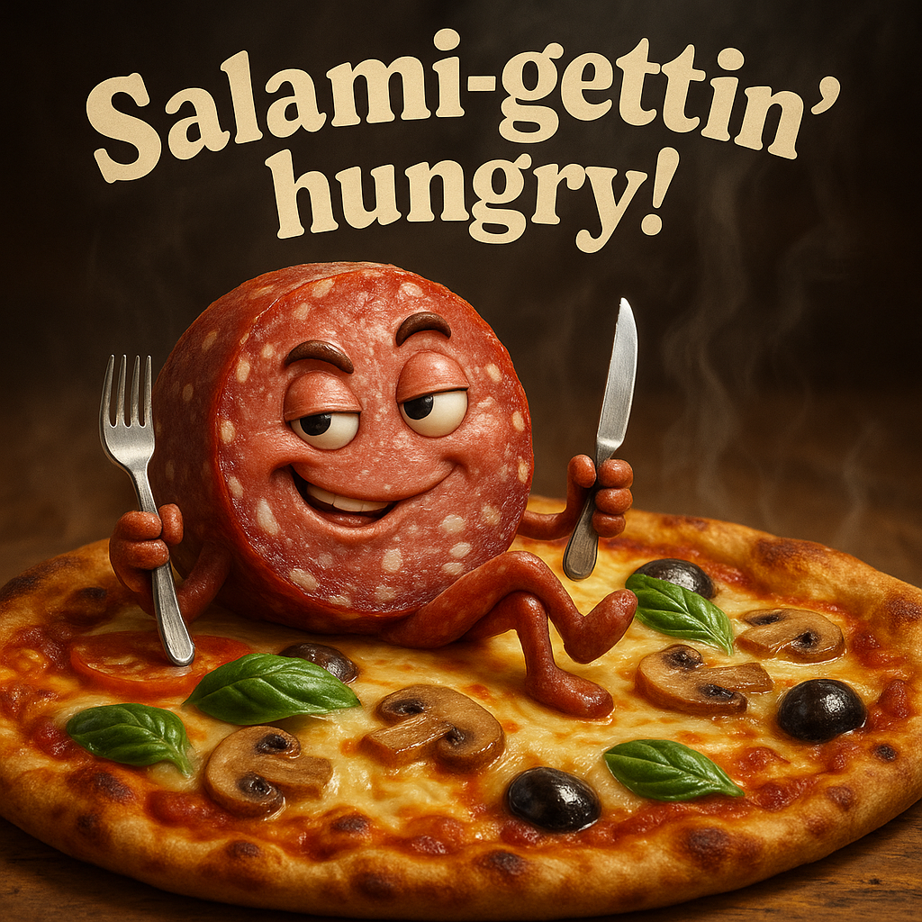 Salami gettin hungry Salami Puns