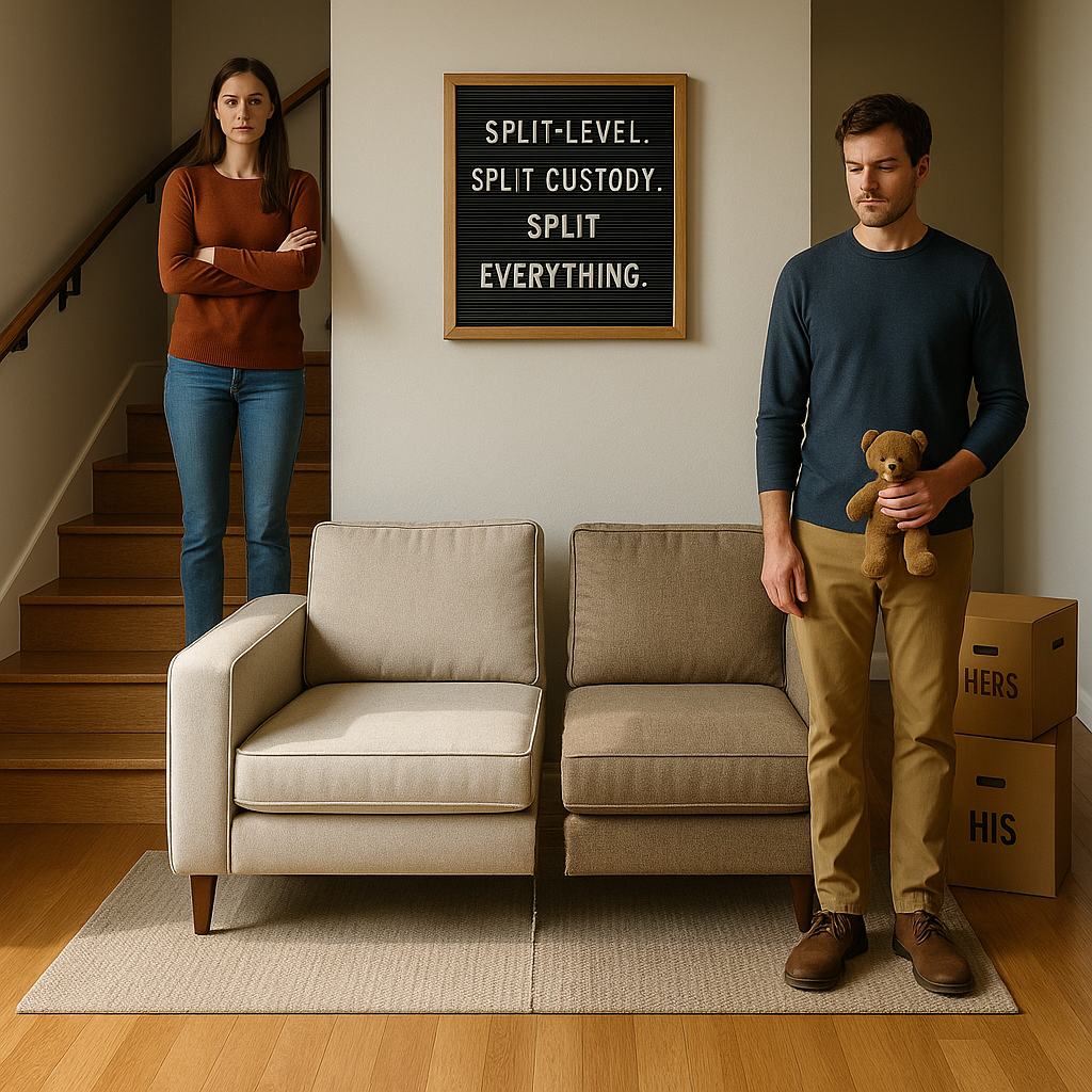 Split level. Split custody. Split everything. Divorce Puns