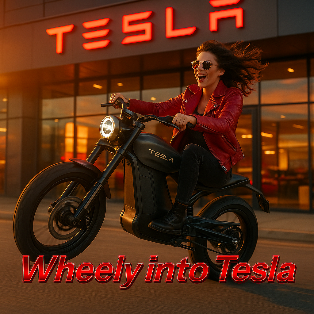 Wheely into Tesla. Tesla Puns