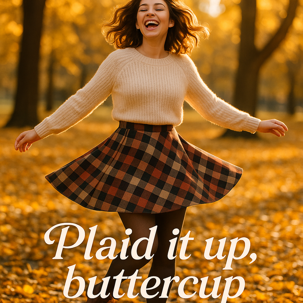 Plaid it up buttercup. Plaid Puns