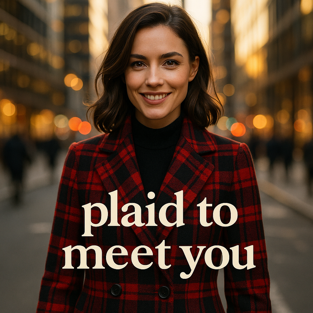 Plaid to meet you. Plaid Puns
