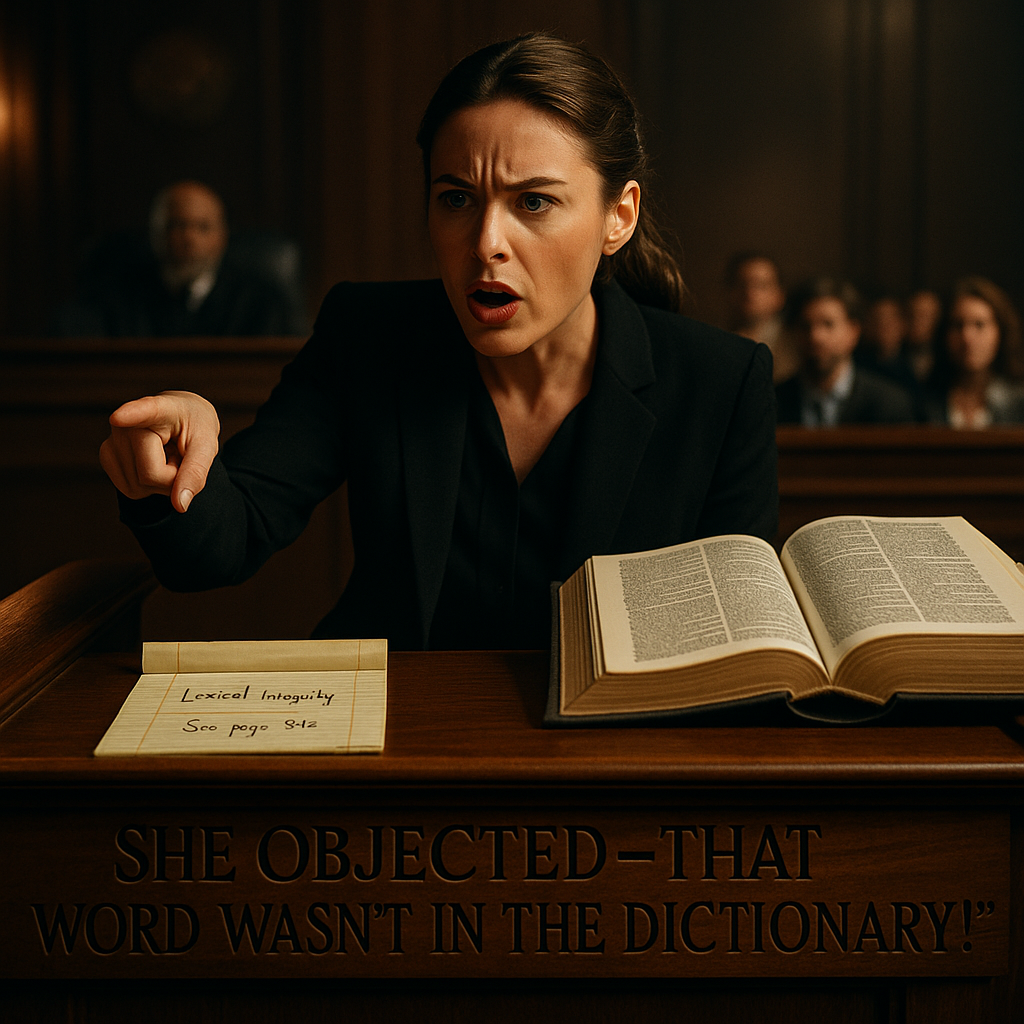 She objected—that word wasnt in the dictionary Dictionary Puns