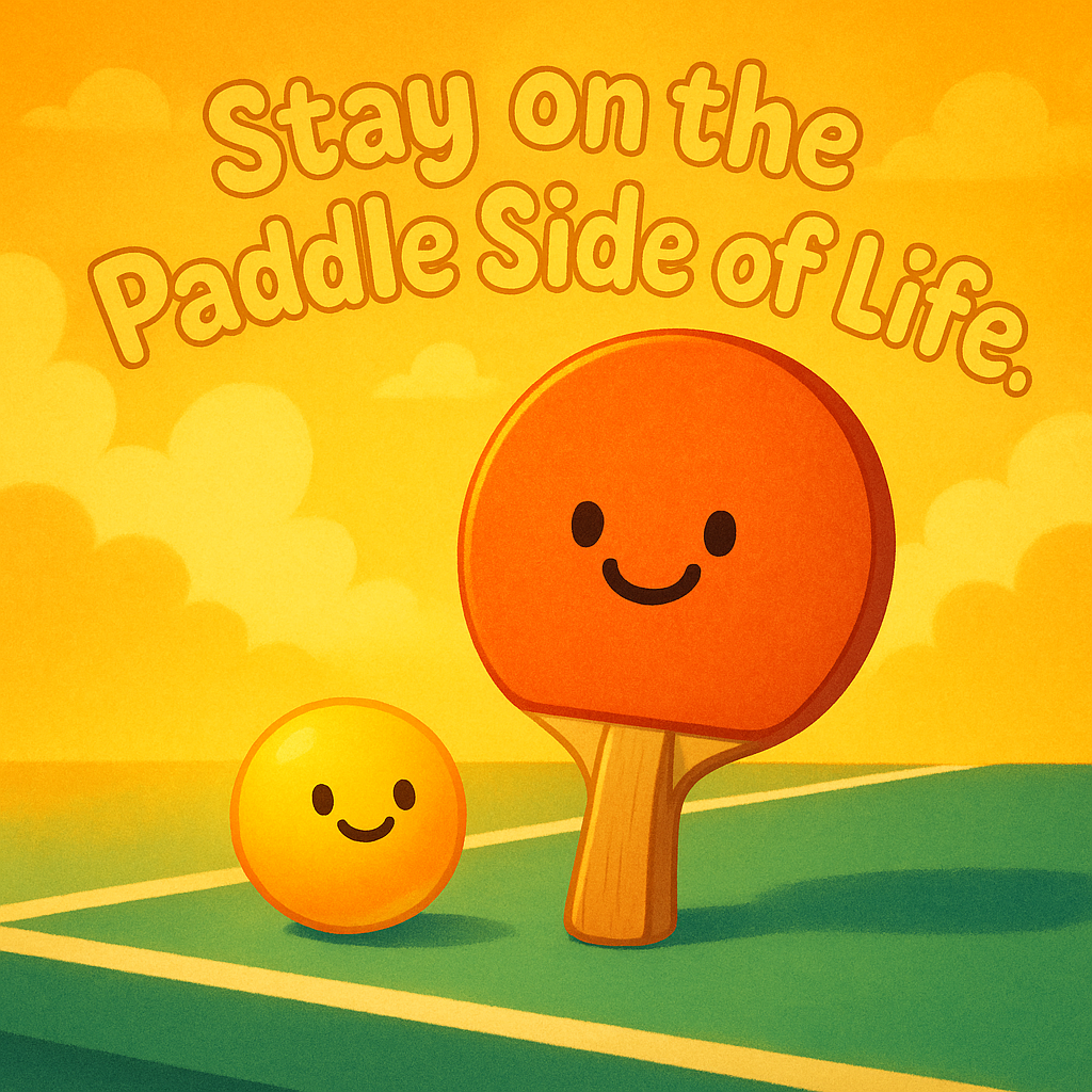 Stay on the Paddle Side of Life. Ping pong Puns