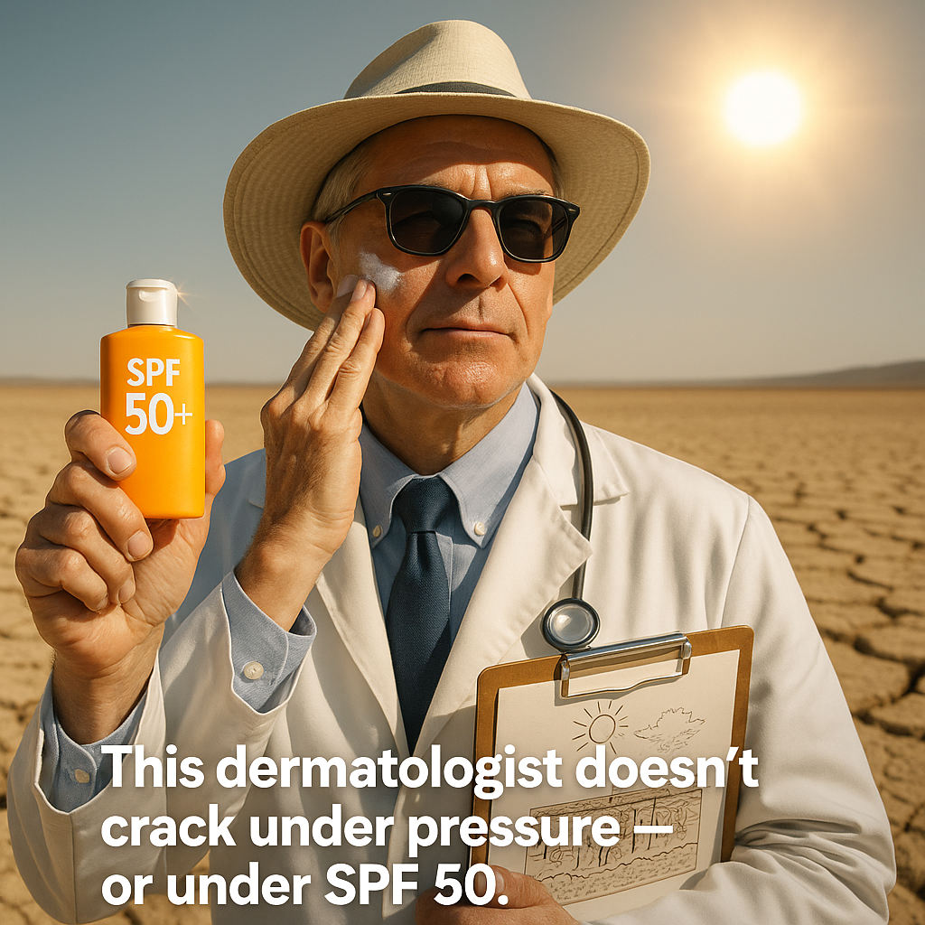 This dermatologist doesnt crack under pressure — or under SPF 50 Dermatologist Puns
