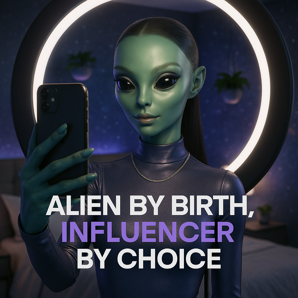 Alien by birth influencer by choice Alien Puns