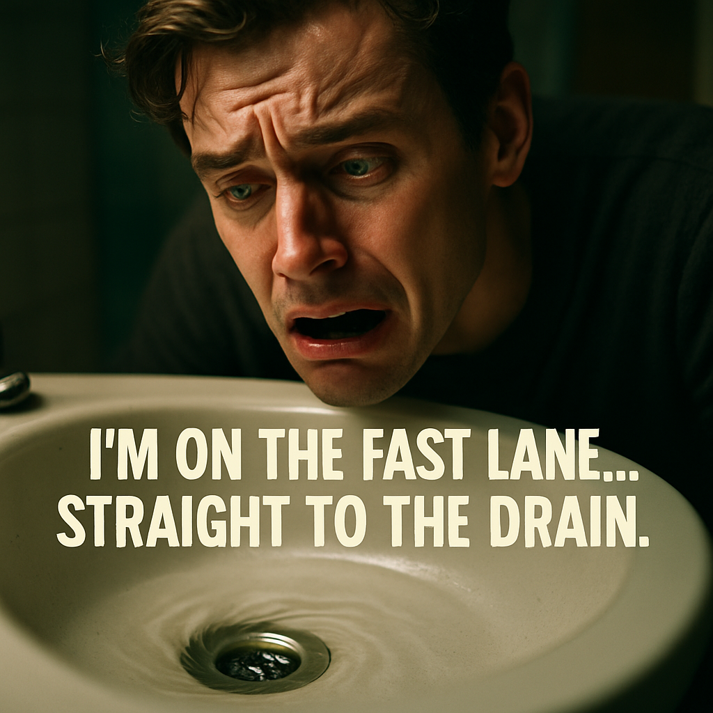 Im on the fast lane… straight to the drain. Drain Puns