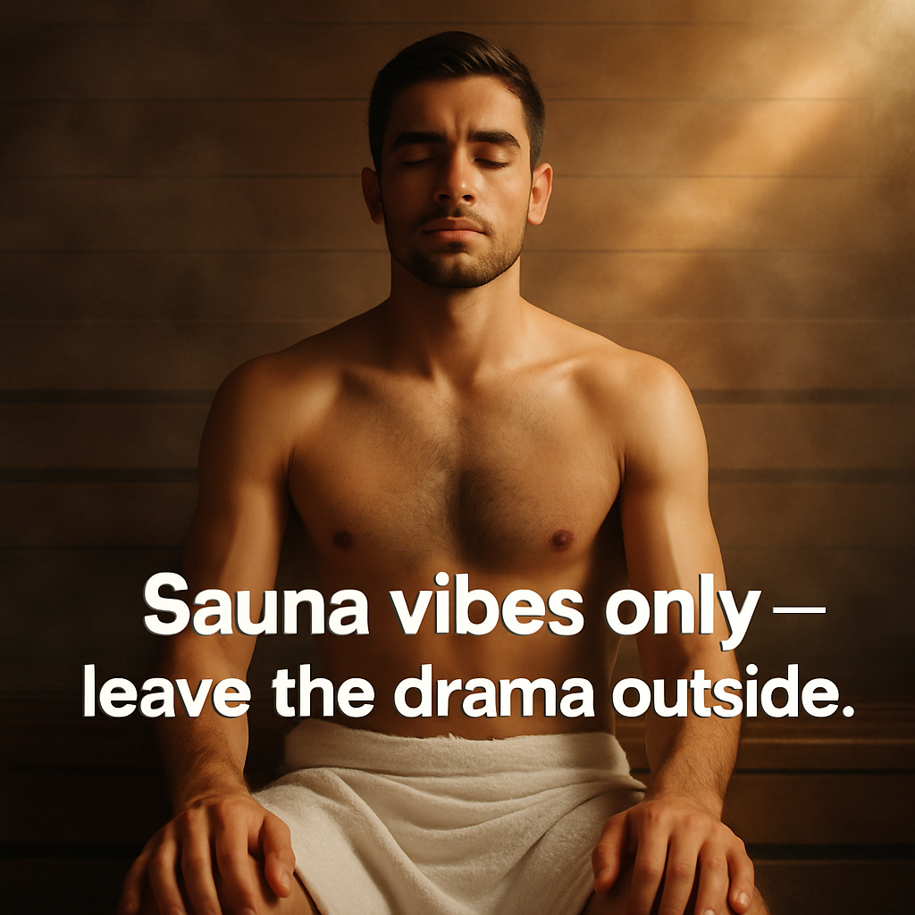 Sauna vibes only — leave the drama outside Sauna Puns