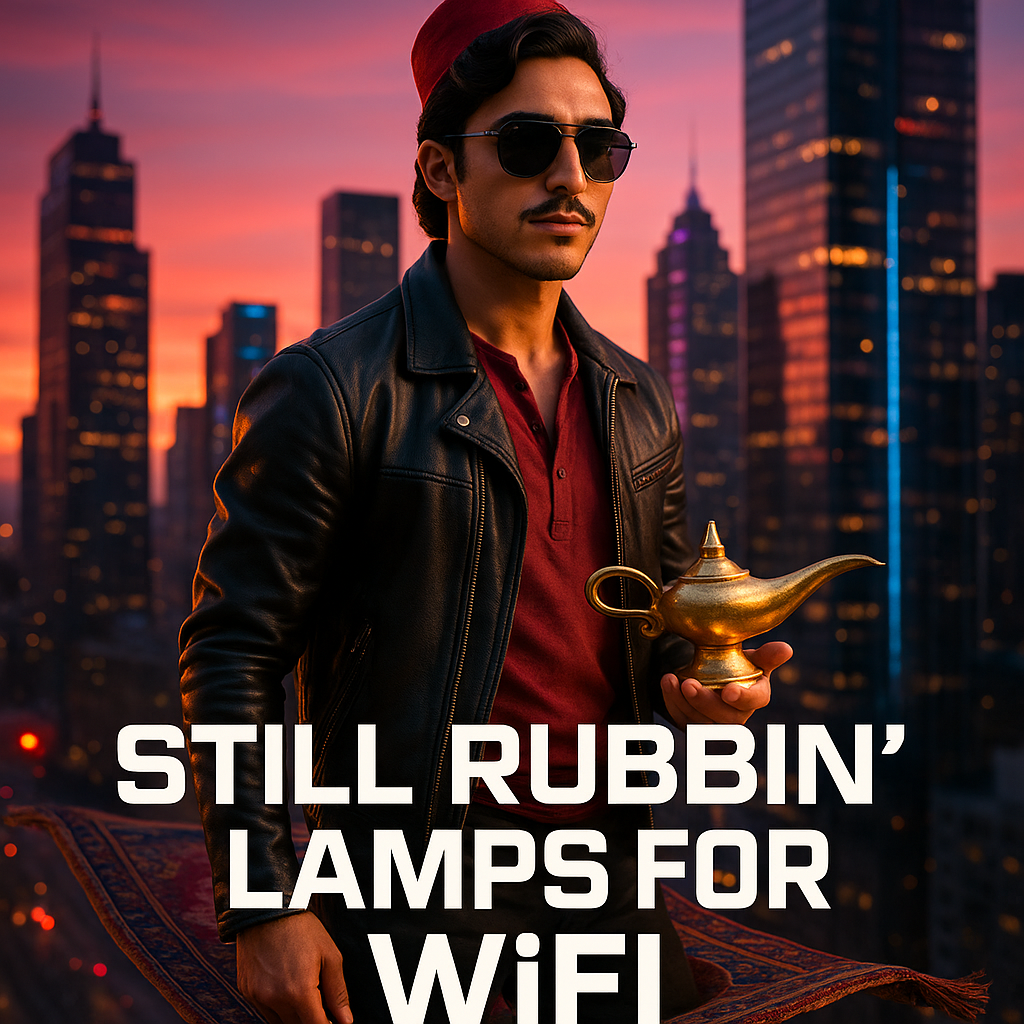 Still Rubbin Lamps for WiFi Aladdin Puns
