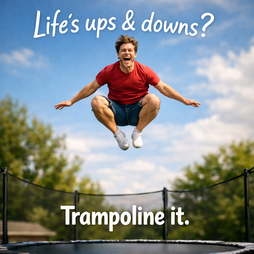 Lifes ups downs Trampoline it Trampoline Puns